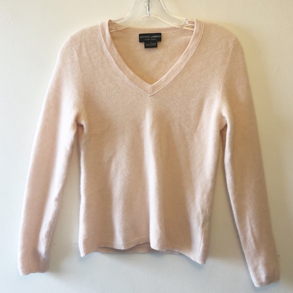 Sutton Cashmere Sweaters - Sutton Cashmere Modern Classics Pale Pink Sweater